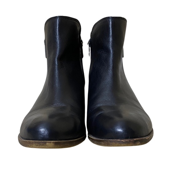 Lucky Brand “Breah” Black Leather Double Zip-Up Booties Size 10 - Picture 7 of 11